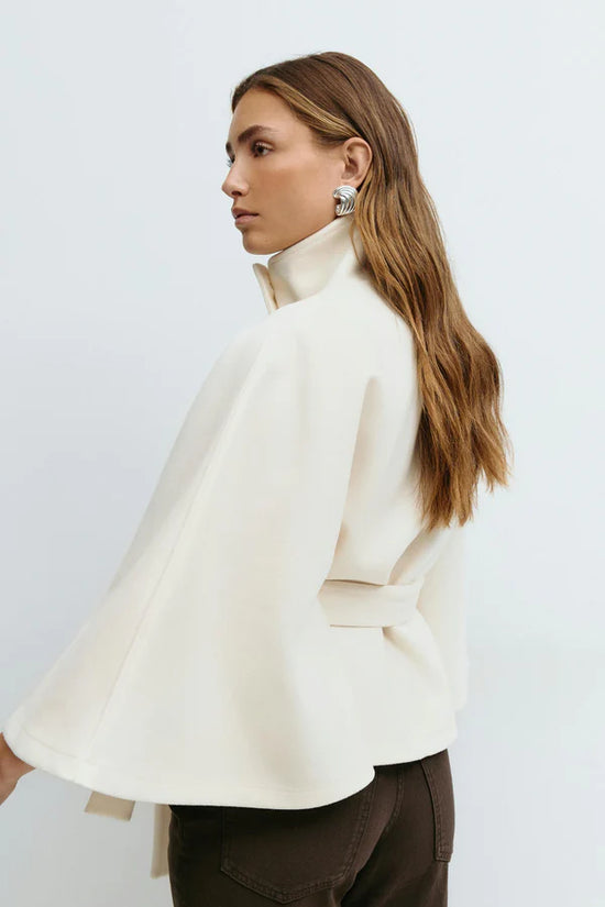Elegant Belted Cape Jacket