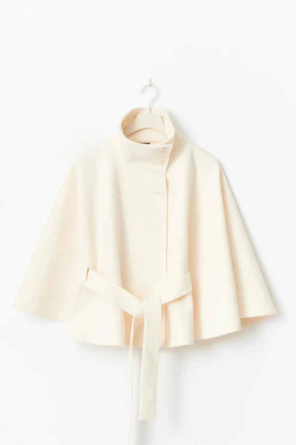Elegant Belted Cape Jacket