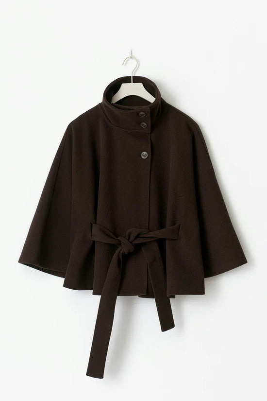 Elegant Belted Cape Jacket