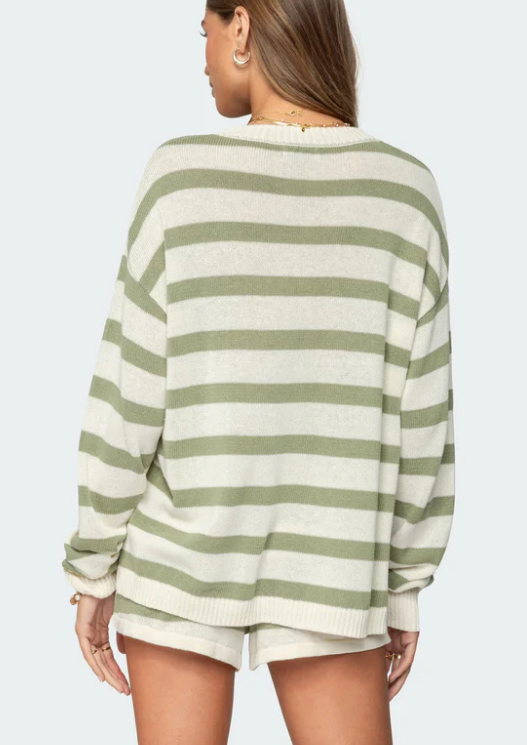 Striped Knit Lounge Set