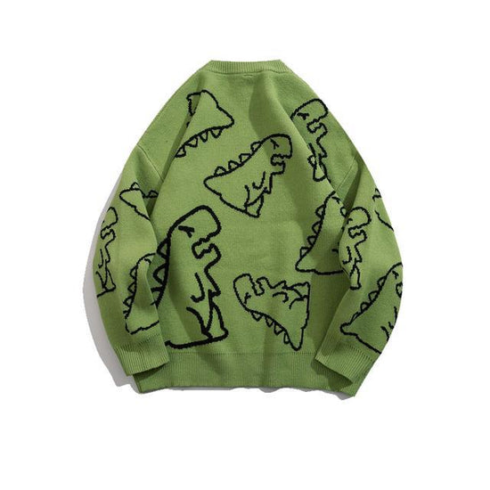 Retro Dino Knit Sweater