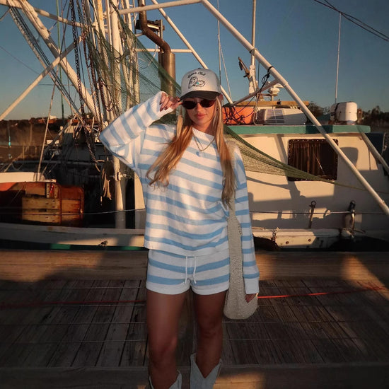 Striped Knit Lounge Set