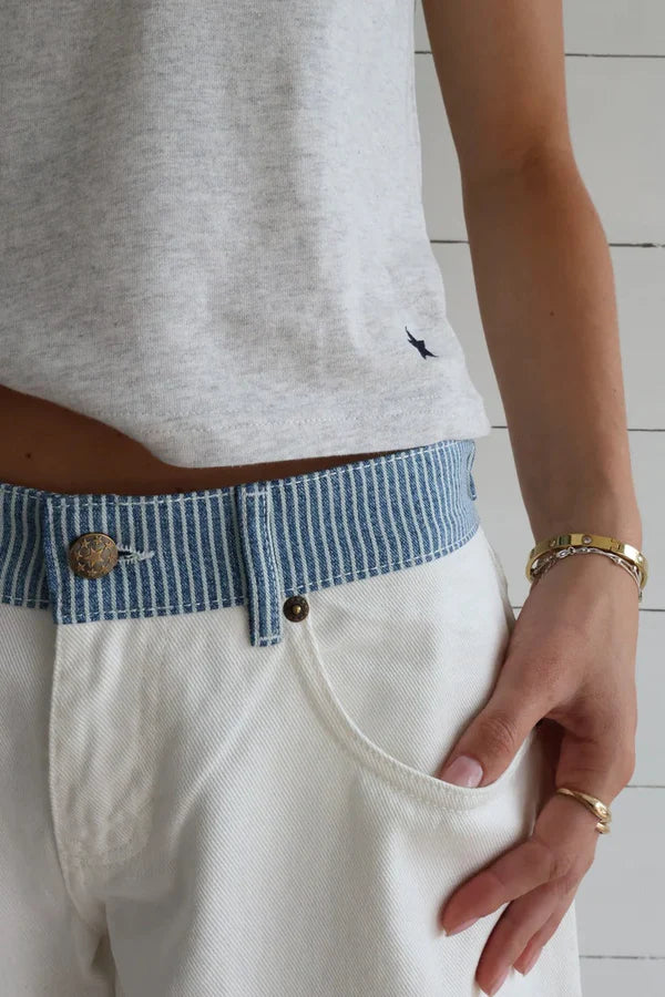 White Wide-Leg Jeans