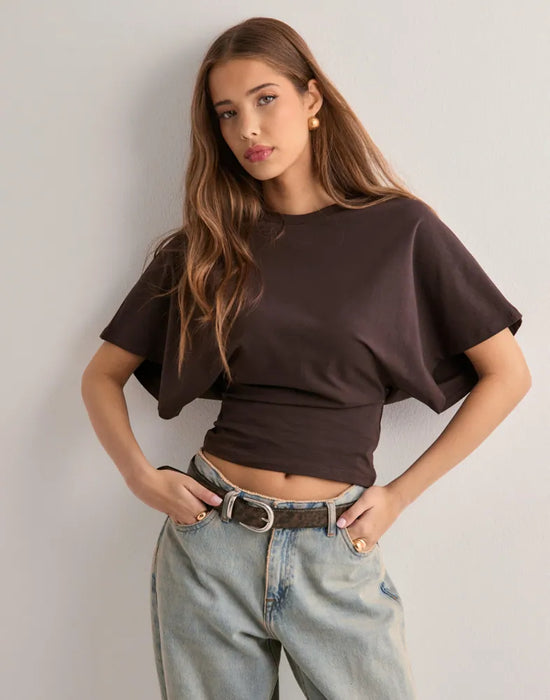Wide Sleeve Crop Tee