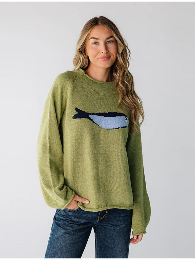 Pull de pêcheur olive