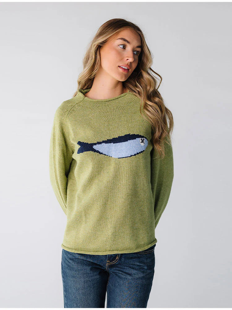 Pull de pêcheur olive