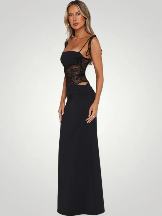 Elegant Maxi Dress with Lace Details