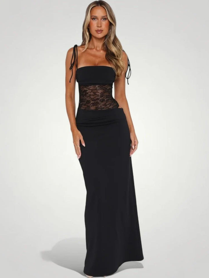 Elegant Maxi Dress with Lace Details